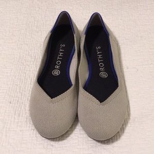 EUC Rothy’s Flax Birdseye Flats Size 9.5